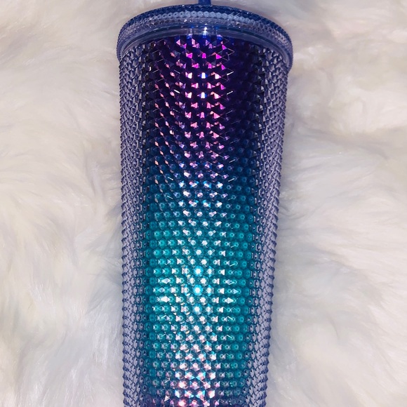 Starbucks Purple Ombre Mermaid Studded Bling Tumbler Cup 24oz Summer 2021 NWT - Picture 15 of 16